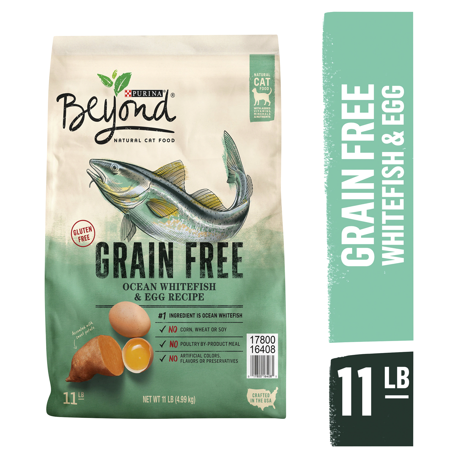 slide 1 of 5, Purina Beyond Natural Grain Free Dry Cat Food Whitefish and Egg Recipe With Added Vitamins, Minerals and Nutrients, 11 lb