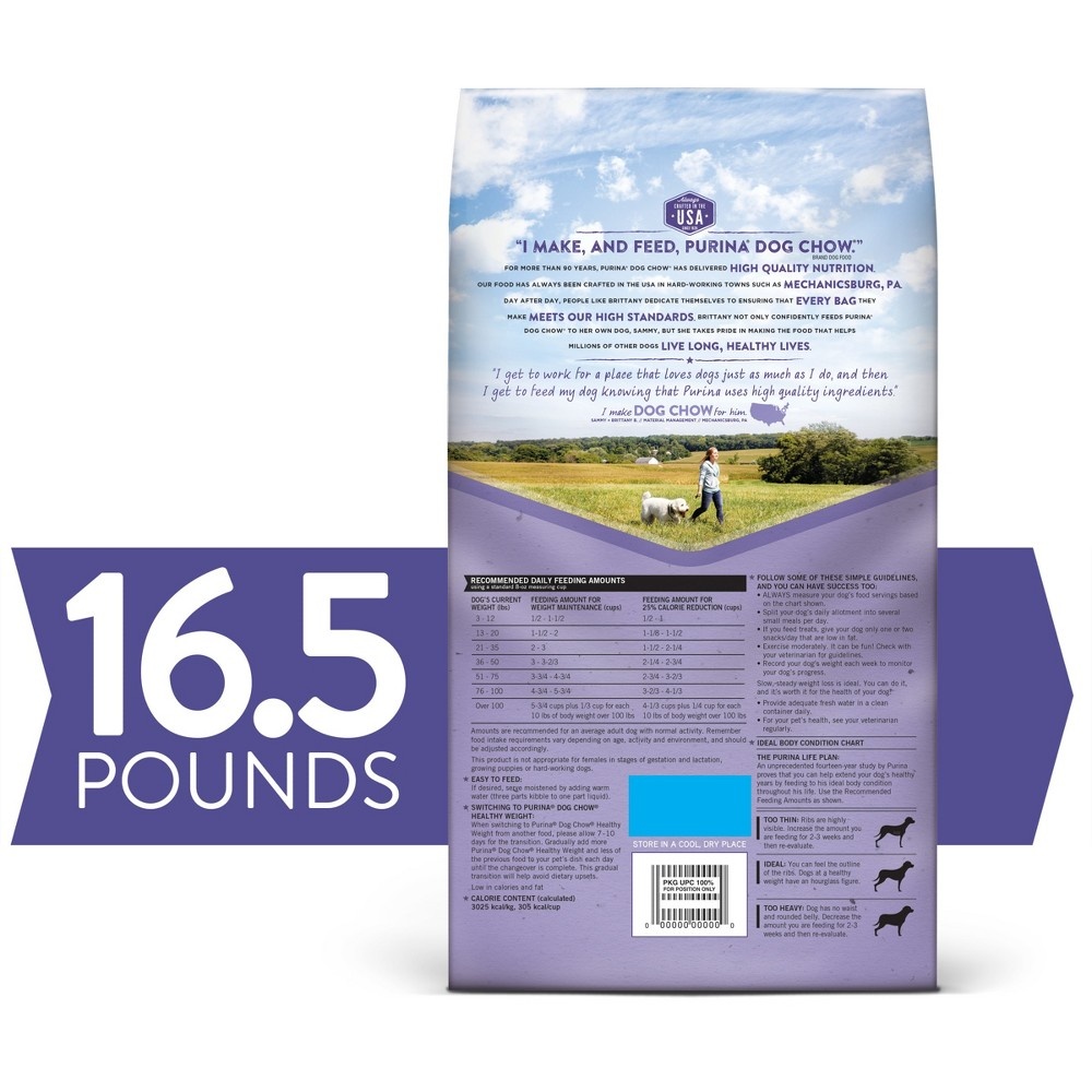 slide 4 of 4, Dog Chow Purina Dog Chow Healthy Weight Dog Food, 16.5 lb