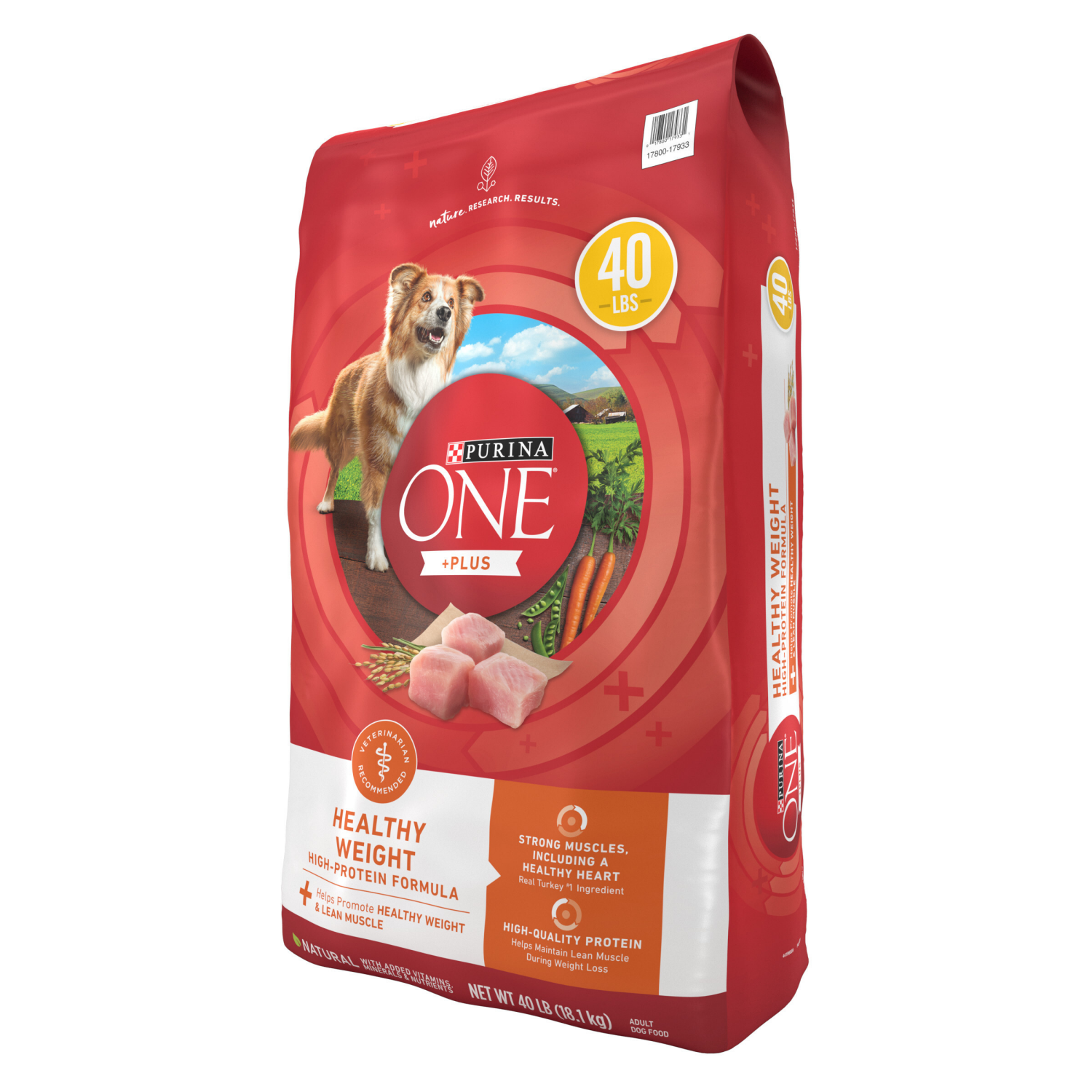 slide 4 of 7, Purina ONE Natural, Weight Control Dry Dog Food, +Plus Healthy Weight Formula - 40 lb. Bag, 40 lb