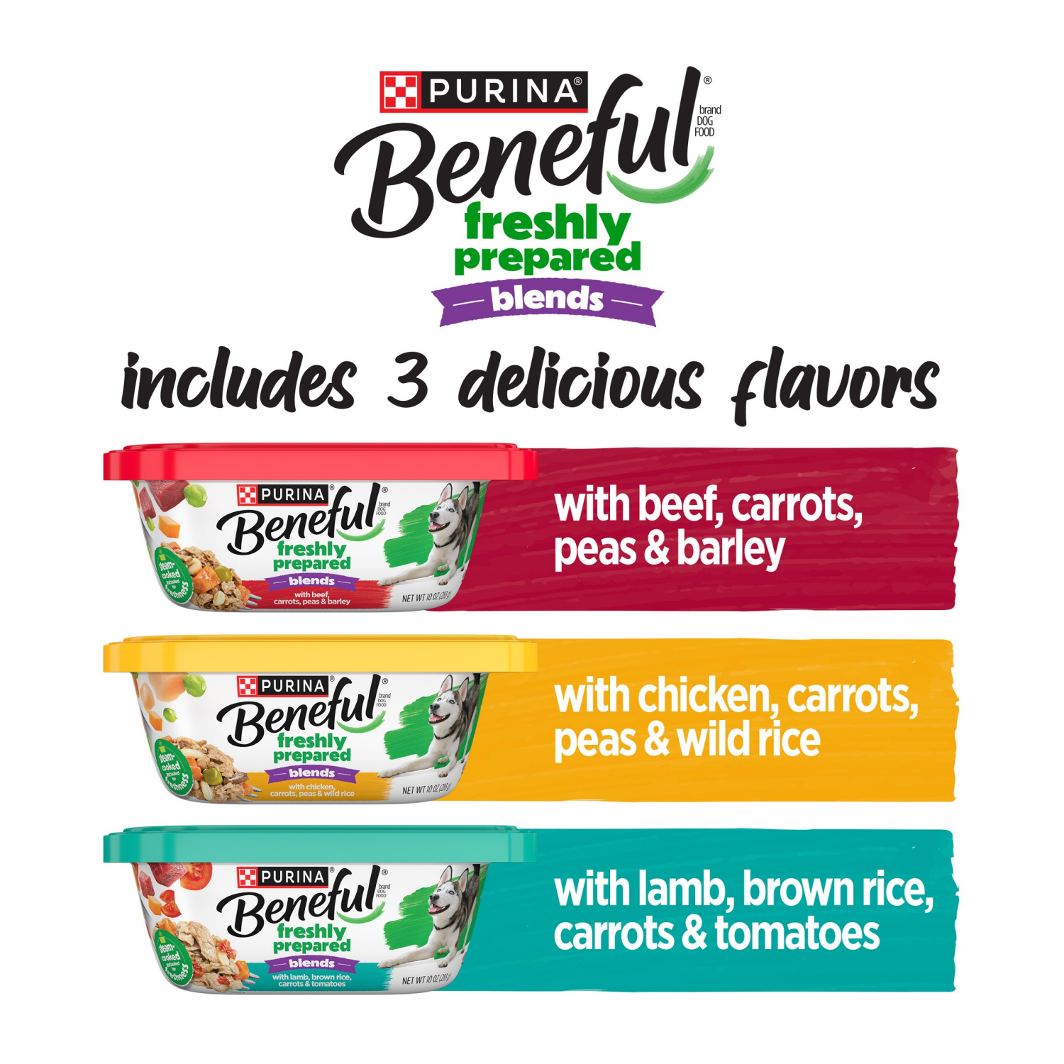 slide 6 of 7, Beneful Purina Beneful High Protein, Gravy Wet Dog Food Variety Pack, Chopped Blends - (12) 10 oz. Tubs, 12 ct