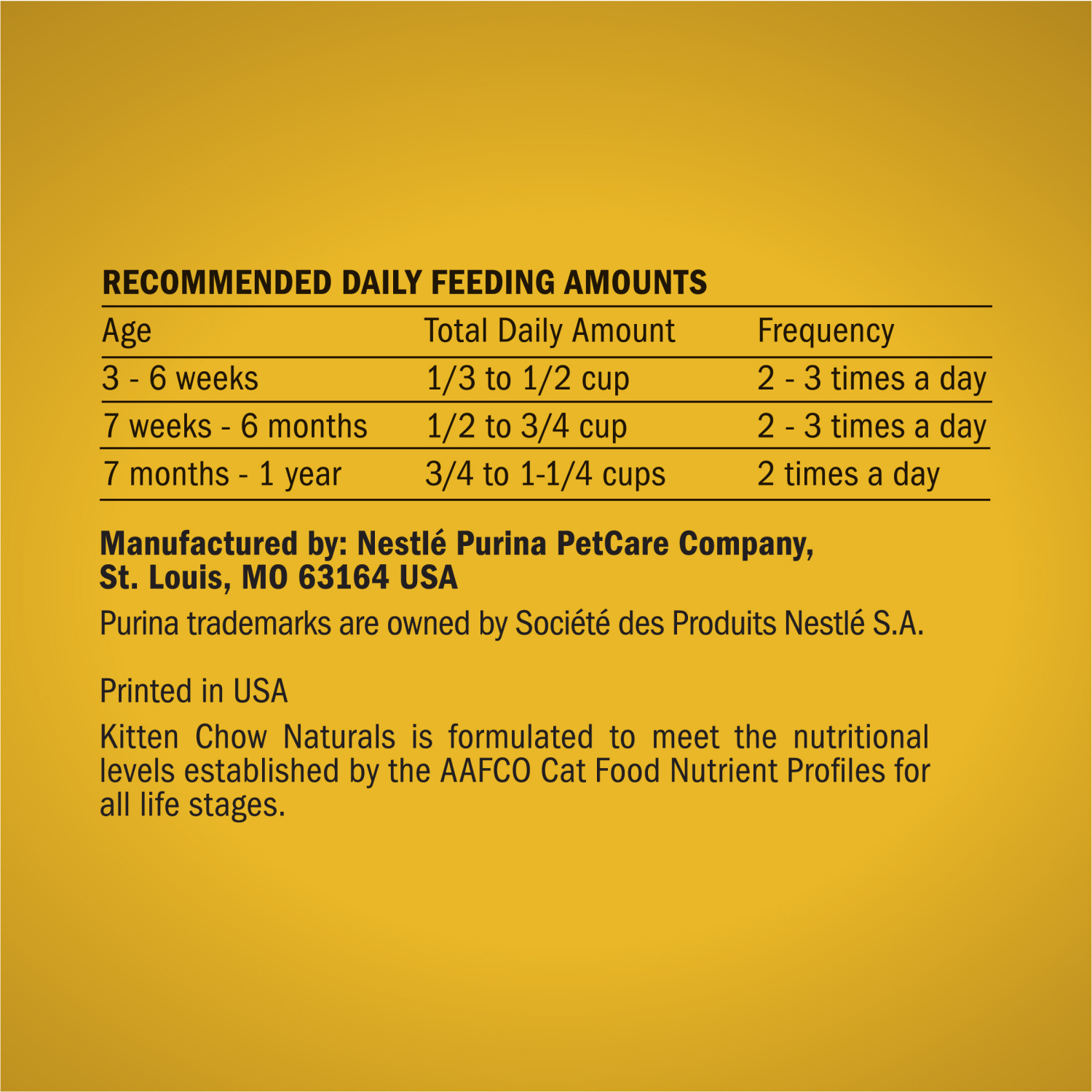 slide 6 of 8, Kitten Chow Purina Kitten Chow High Protein Cat Food Naturals With Added Vitamins, Minerals and Nutrients - 3.15 lb. Bag, 50.4 oz