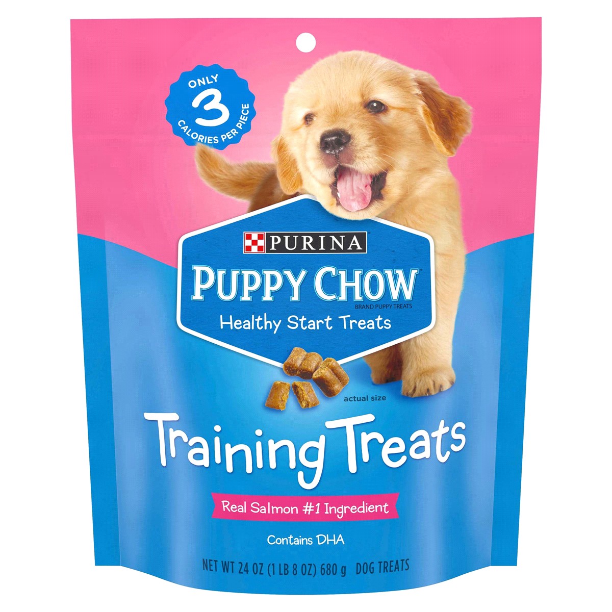 slide 1 of 8, Puppy Chow Purina Puppy Chow Training Treats, Healthy Start Salmon Treats, 24 oz