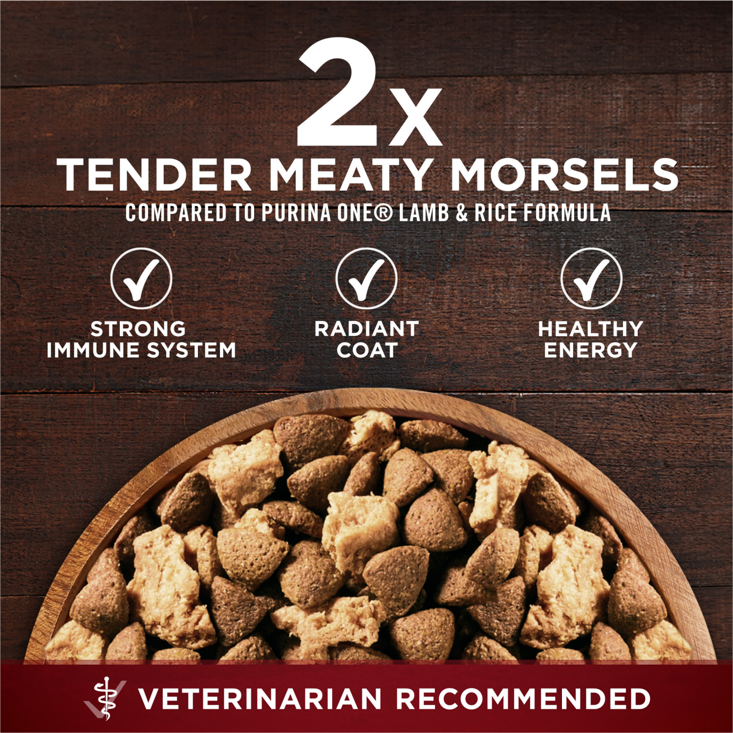 slide 2 of 8, Purina ONE ONE Purina ONE Natural High Protein Dry Dog Food Dry True Instinct with Real Beef and Salmon With Bone Broth and Added Vitamins, Minerals and Nutrients, 27.50 lb