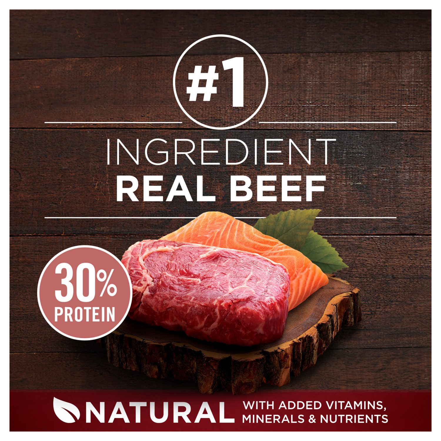 slide 2 of 5, Purina ONE True Instinct High Protein Formula With Real Beef and Salmon Dry Dog Food - 15 lb. Bag, 15 lb