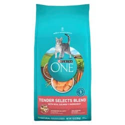 ONE Purina ONE Natural Dry Cat Food, Tender Selects Blend With Real Salmon - 7 lb. Bag