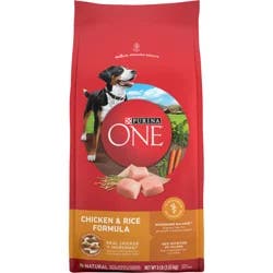 Purina ONE Natural Dry Dog Food, SmartBlend Chicken & Rice Formula 8 lb. Bag
