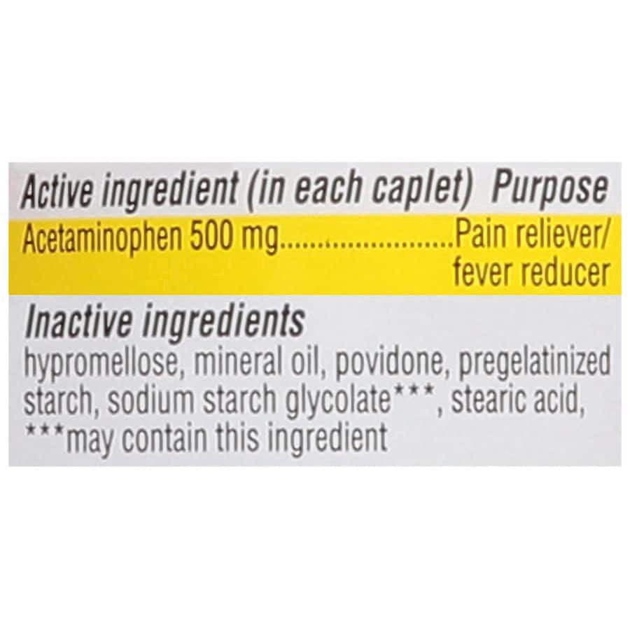 slide 2 of 3, Walgreens Free & Pure Pain Reliever Acetaminophen 500 mg Caplets, 500 ct