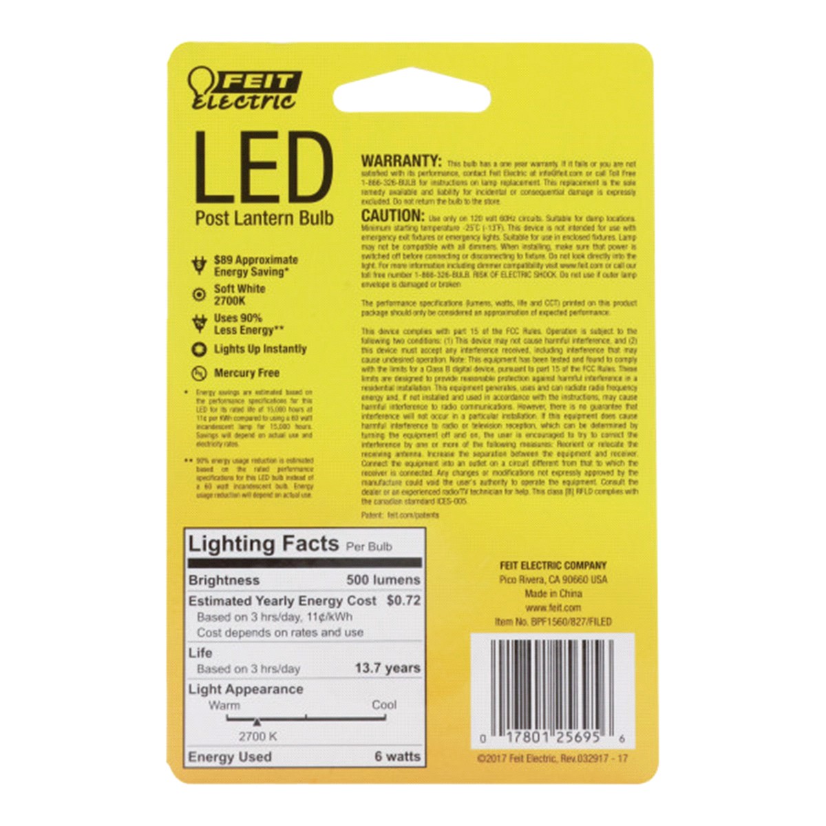 slide 2 of 5, Feit Electric LED Soft White 6 Watts Light Bulb 1 ea, 1 ct