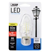 slide 3 of 5, Feit Electric LED Filament 6W F15 Daylight, 1 ct