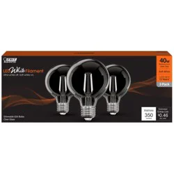 Feit Electric LED Soft White Filament Bulb G25 Dimmable Bulbs