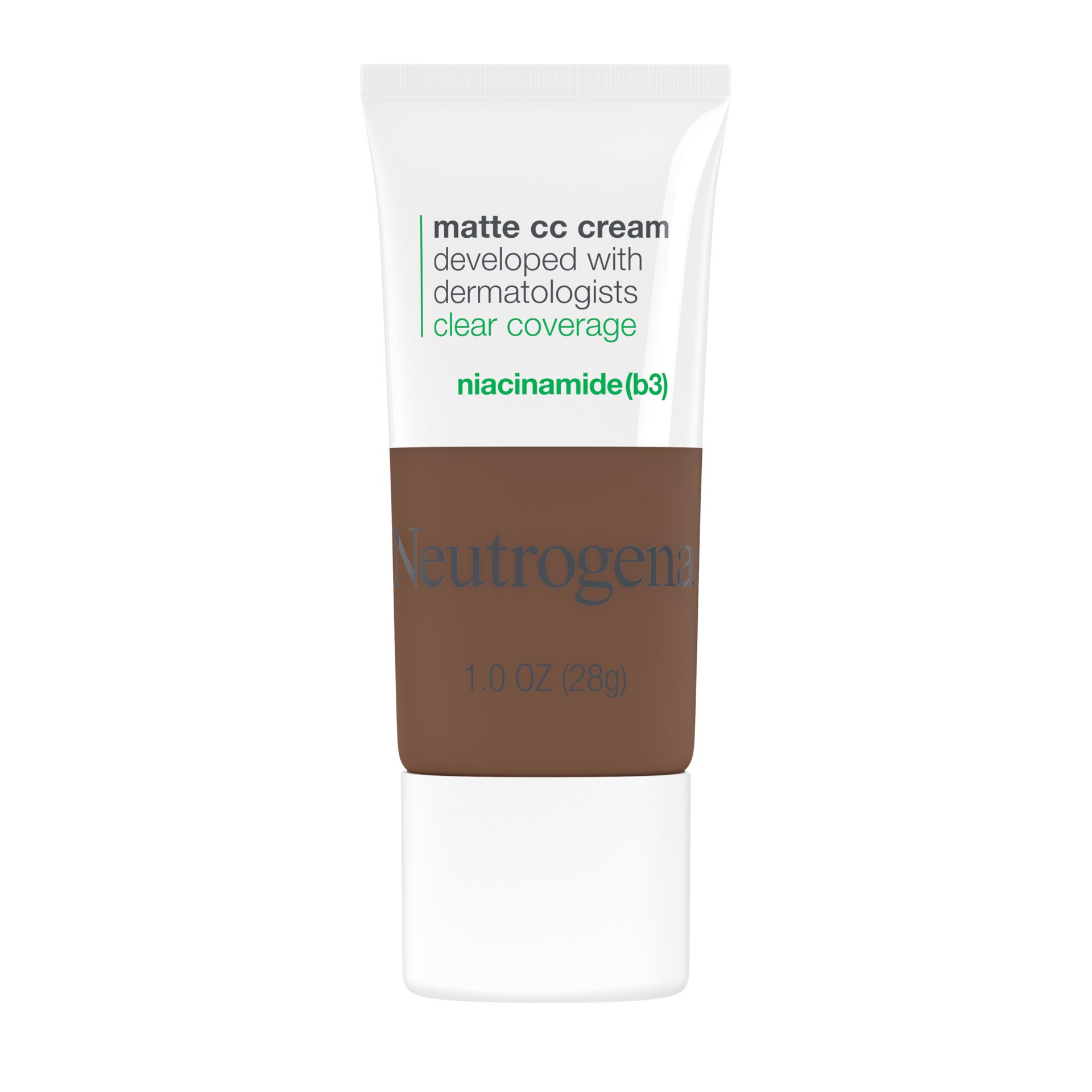 slide 1 of 7, Neutrogena Clear Coverage Flawless Matte CC Cream, Truffle, 1 oz, 1 fl oz