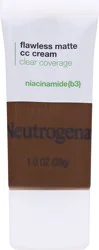 Neutrogena Clear Coverage Flawless Matte CC Cream, Truffle, 1 oz