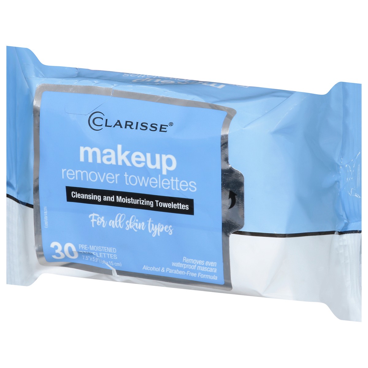slide 3 of 9, Clarisse Towelettes, Makeup Remover, Pre-Moistened, 30 ct