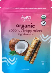 Ava Organics Organic Original Coconut Coconut Crispy Rollers 2.8 oz