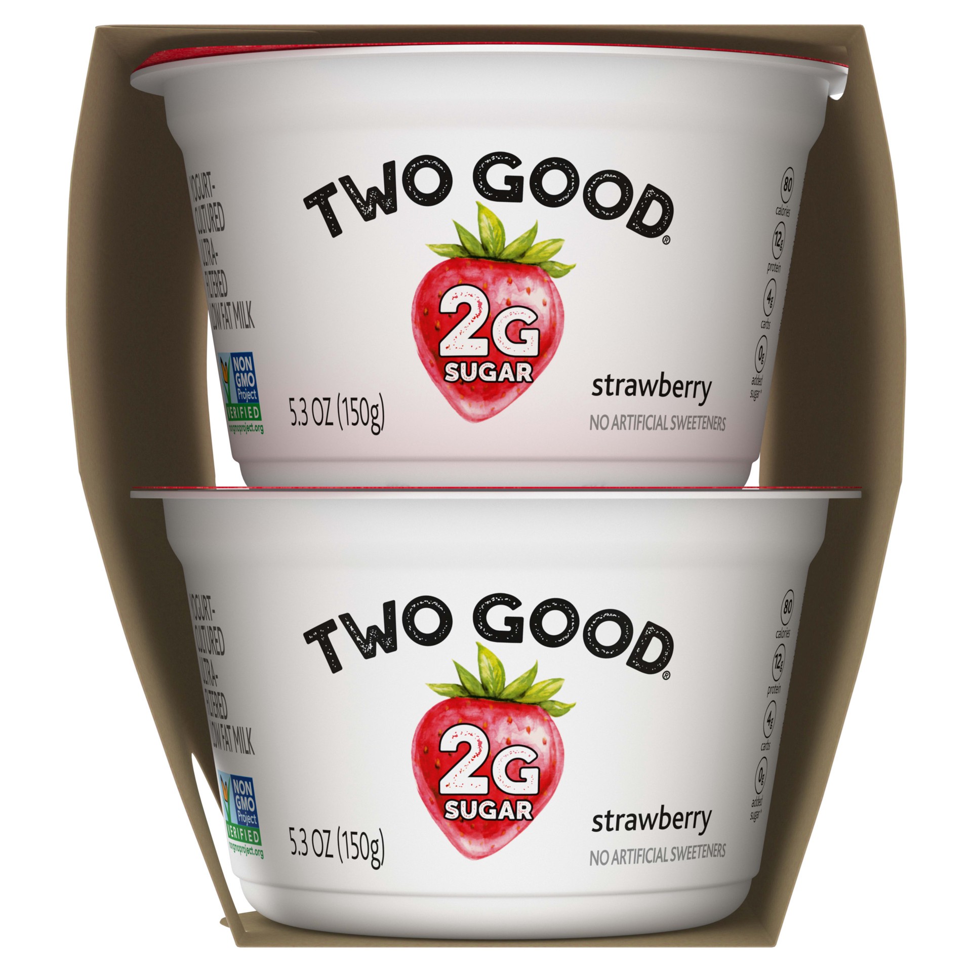 slide 3 of 5, Too Good & Co. Strawberry and Vanilla Yogurt Cultured Product, 5.3 OZ Cups, 4 Ct, 5.3 oz