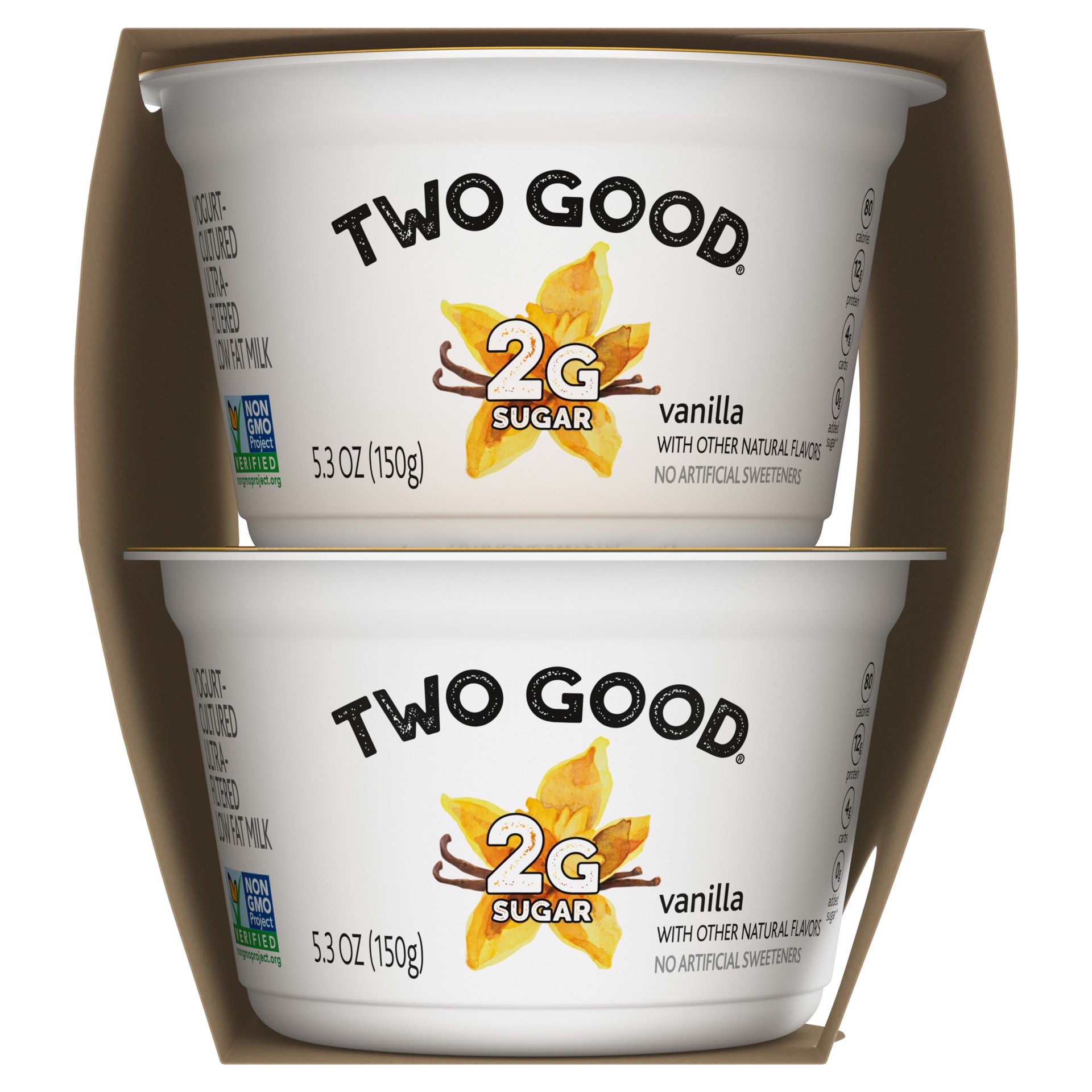 slide 5 of 5, Too Good & Co. Strawberry and Vanilla Yogurt Cultured Product, 5.3 OZ Cups, 4 Ct, 5.3 oz