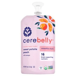 Cerebelly Organic Sweet Potato Peach Mango Smoothie - 4 oz