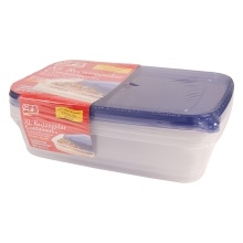 slide 1 of 1, GFS Rectangle Storage Container with Lid, 3 ct