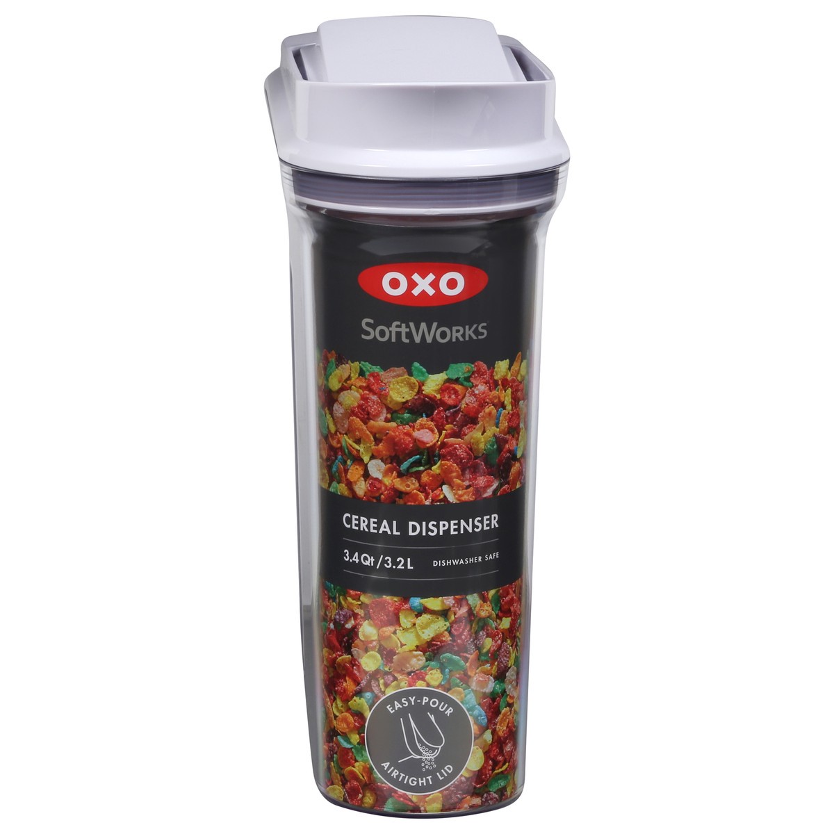 slide 1 of 9, OXO SoftWorks 3.4 Quart Cereal Dispenser 1 ea, 1 ct