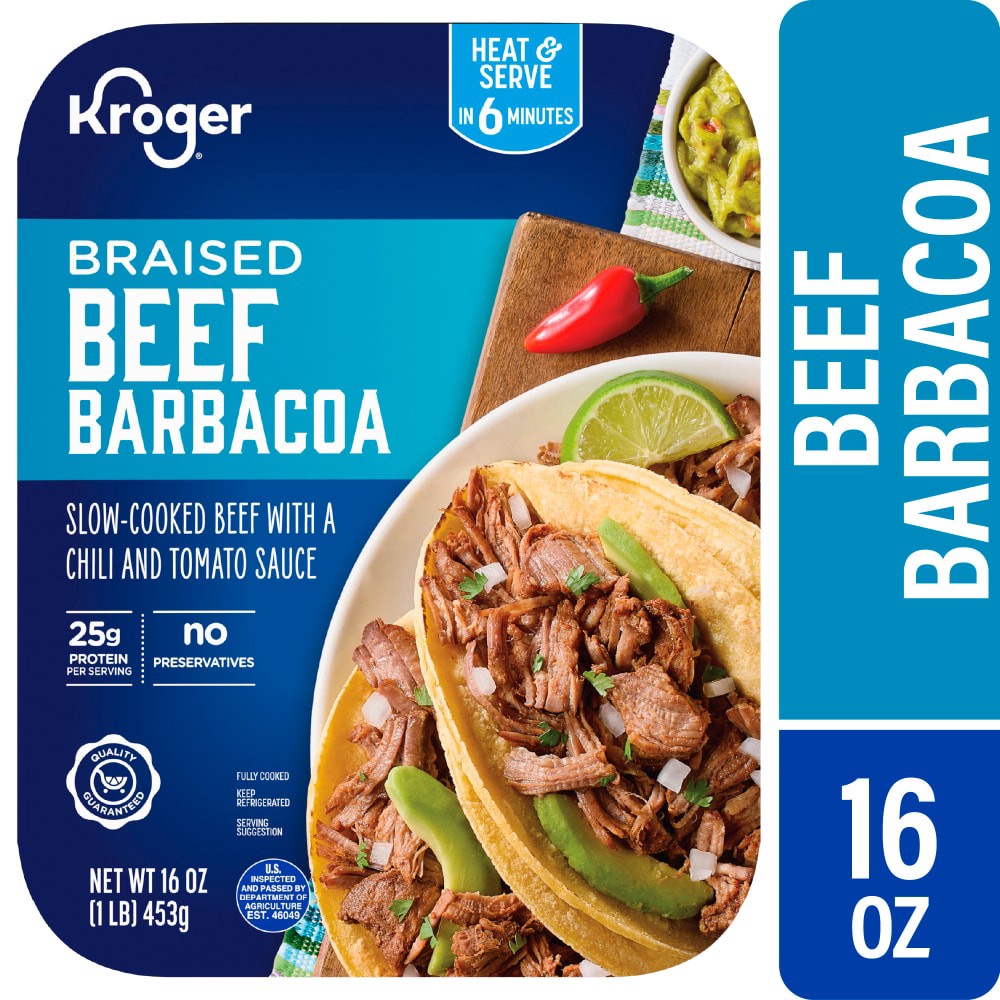 slide 1 of 5, Kroger Beef Barbacoa, 16 oz