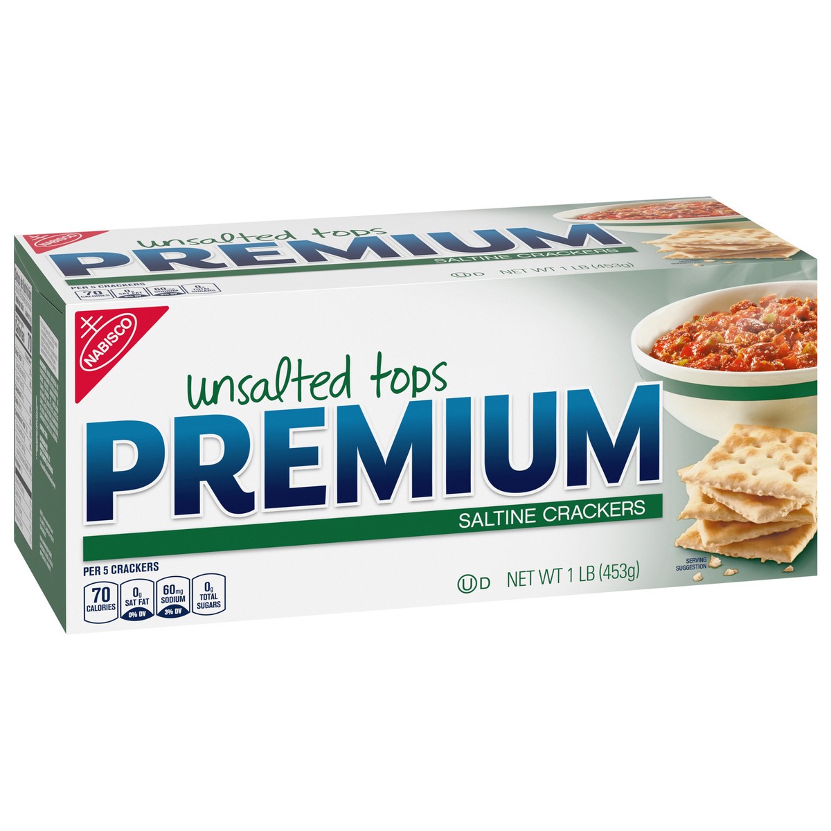 slide 7 of 7, Premium Unsalted Tops Saltine Crackers, 16 oz, 16 oz