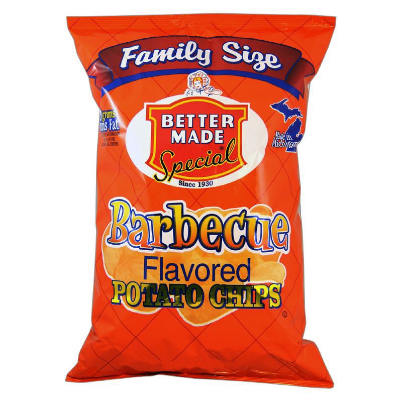 slide 1 of 2, Better Made Special Barbecue Flavored Potato Chips, 9.5 oz