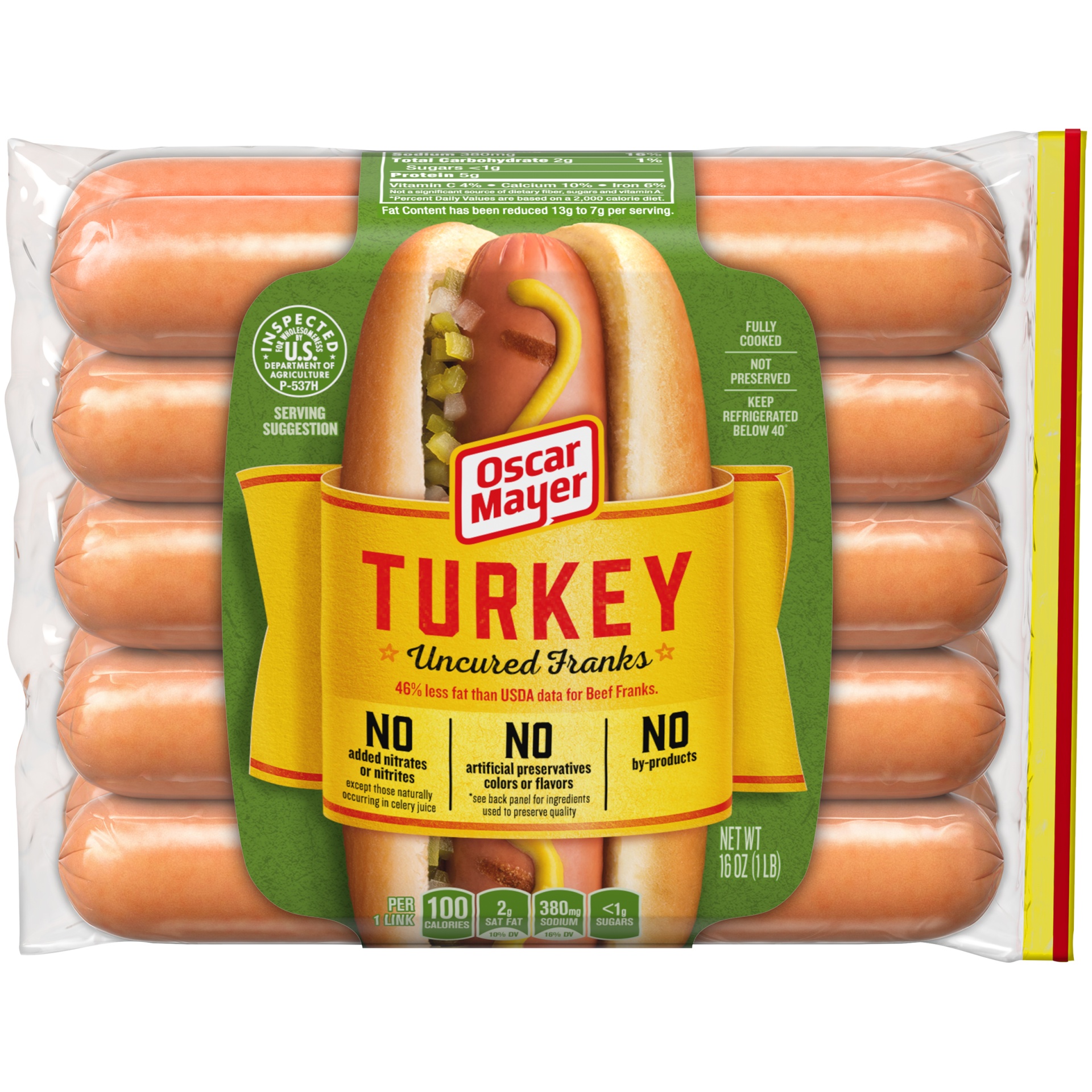 slide 1 of 13, Oscar Mayer Turkey Uncured Franks Hot Dogs Pack, 5 ct; 16 oz
