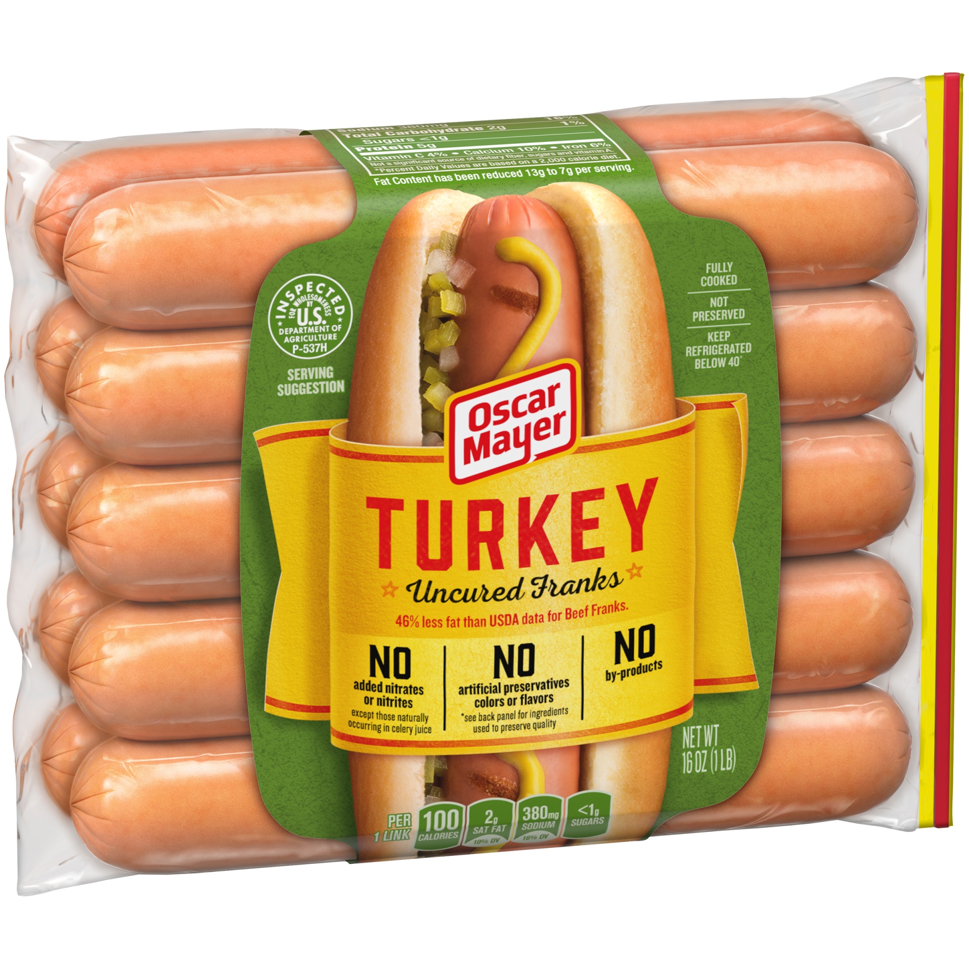 slide 9 of 13, Oscar Mayer Turkey Uncured Franks Hot Dogs Pack, 5 ct; 16 oz
