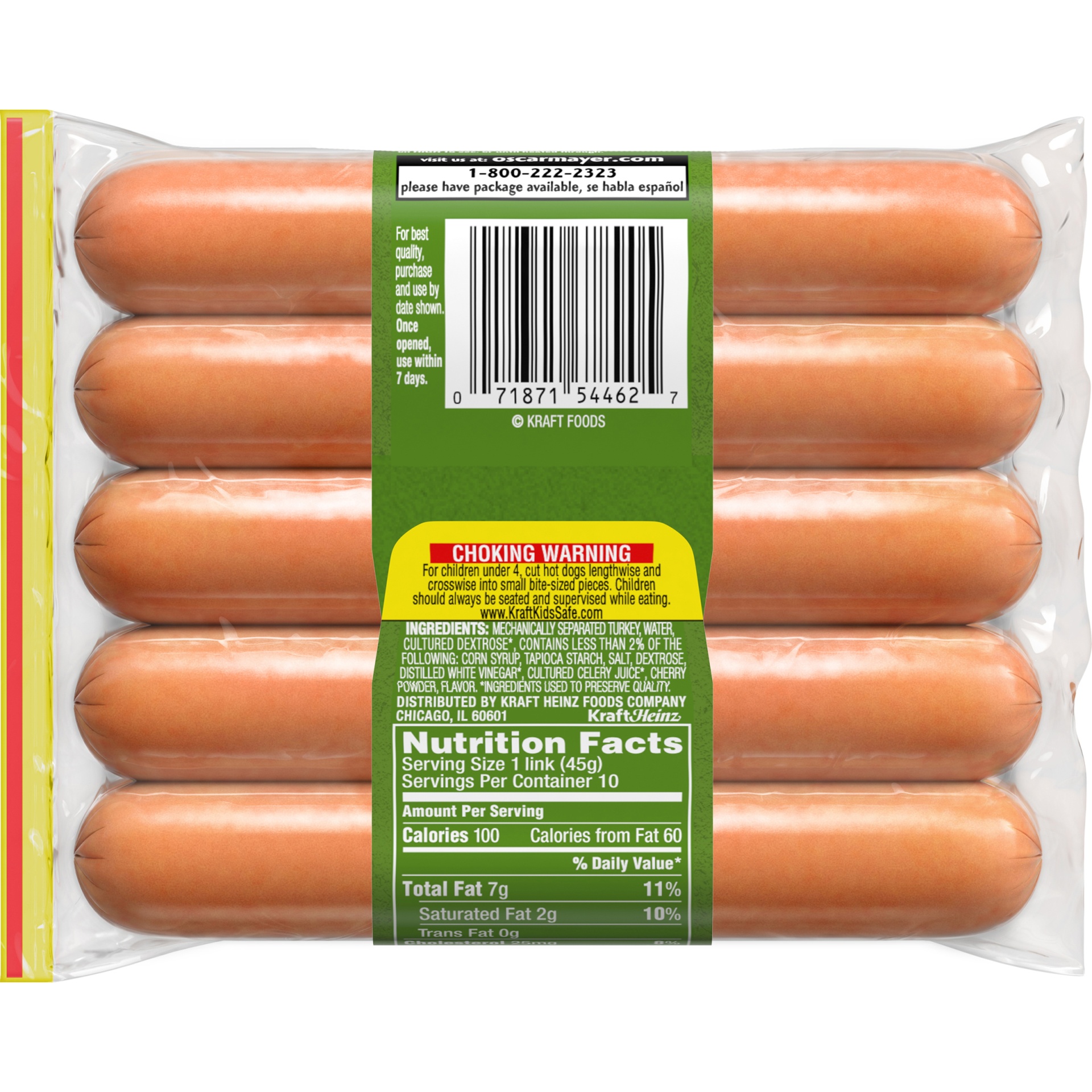 slide 11 of 13, Oscar Mayer Turkey Uncured Franks Hot Dogs Pack, 5 ct; 16 oz