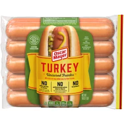 Oscar Mayer Turkey Uncured Franks Hot Dogs Pack