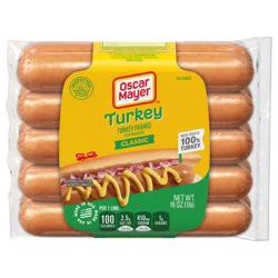 Oscar Mayer Turkey Franks Hot Dogs, 16 oz, 10 ct Pack