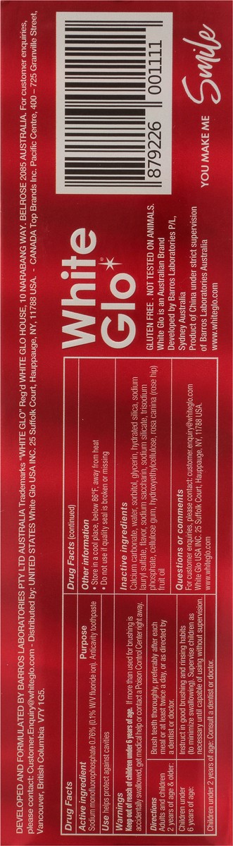 slide 12 of 12, White Glo Professional Choice Fluoride Anticavity Toothpaste Set 2 pc, 1 ct