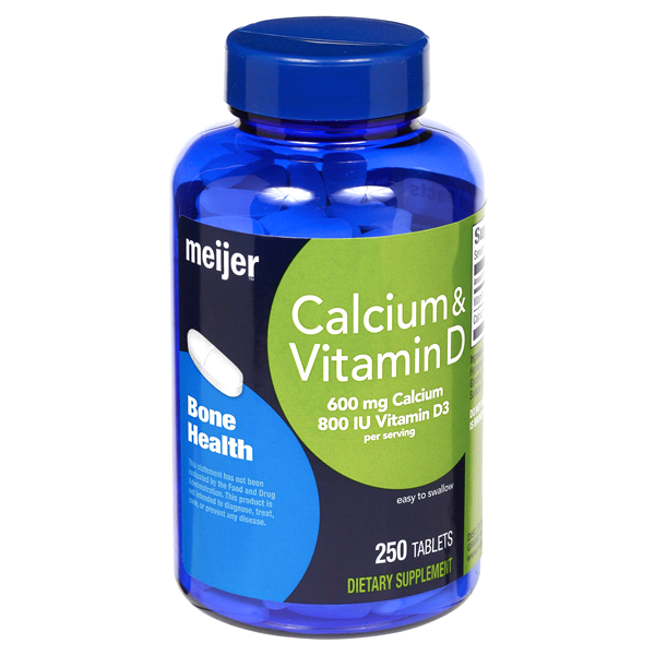 slide 1 of 3, Meijer Calcium & Vitamin D, 250 ct