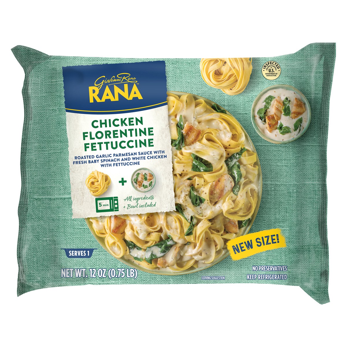 slide 10 of 10, Rana Fettuccine Chicken Florentine- Single-Serve Meal Kit, 12 oz