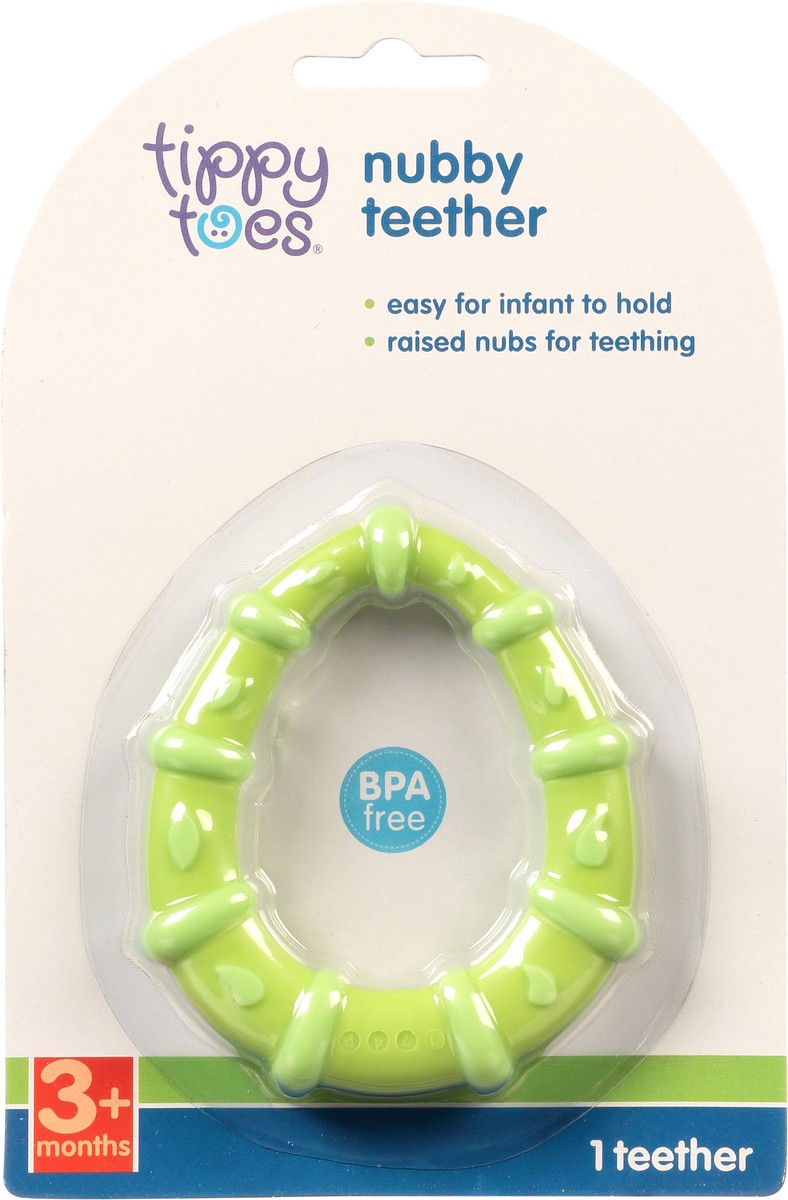 slide 8 of 9, Tippy Toes 3+ Months Nubby Teether 1 Each, 1 ct