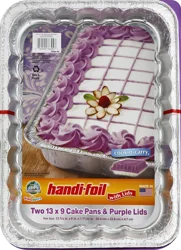 Handi-Foil Handi Foil Cake Pans & Purple Lids 2 Ea