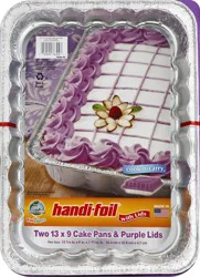 Handi-Foil Handi Foil Cake Pans & Purple Lids 2 Ea