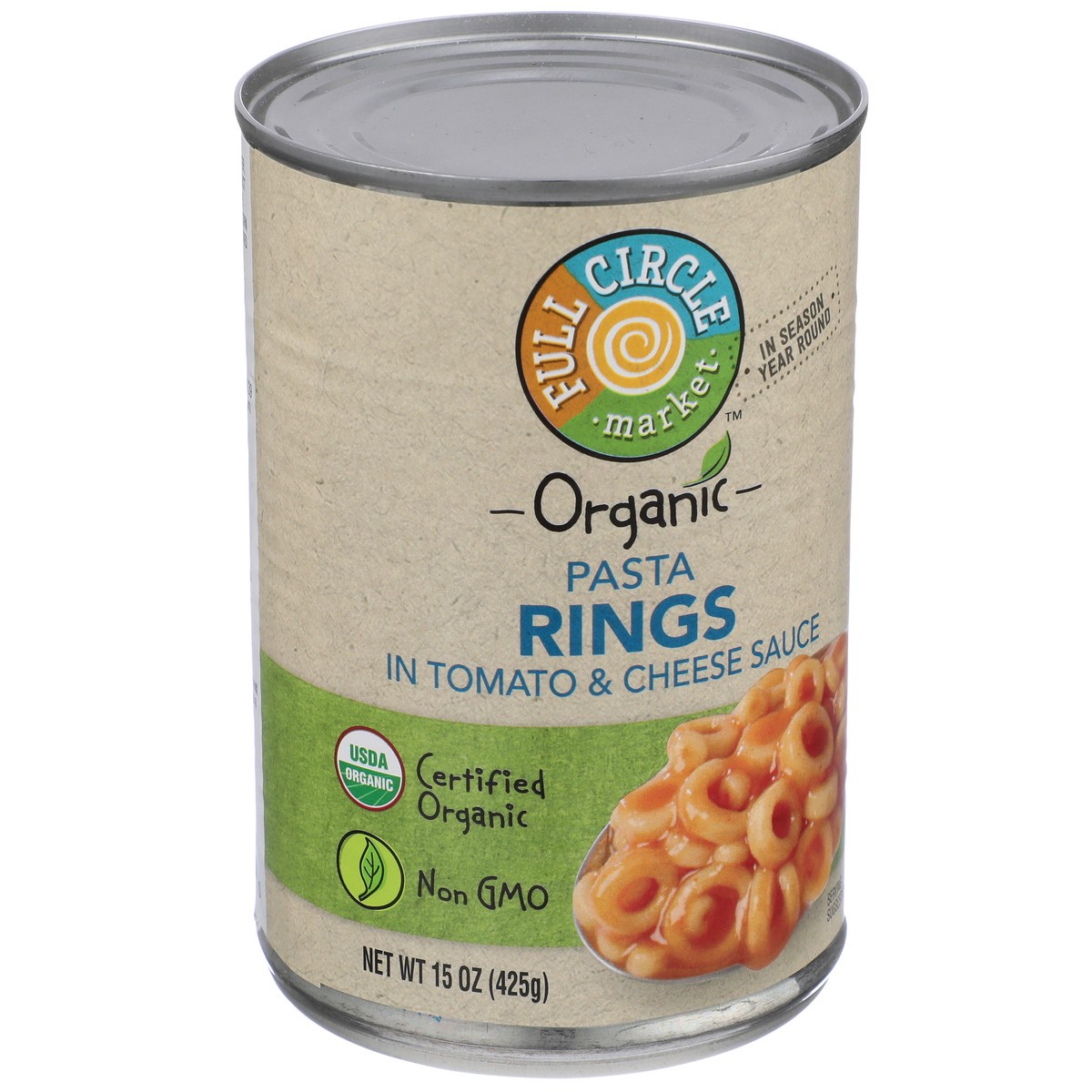 slide 6 of 9, Full Circle Market Pasta Rings In Tomato & Cheese Sauce, 15 oz