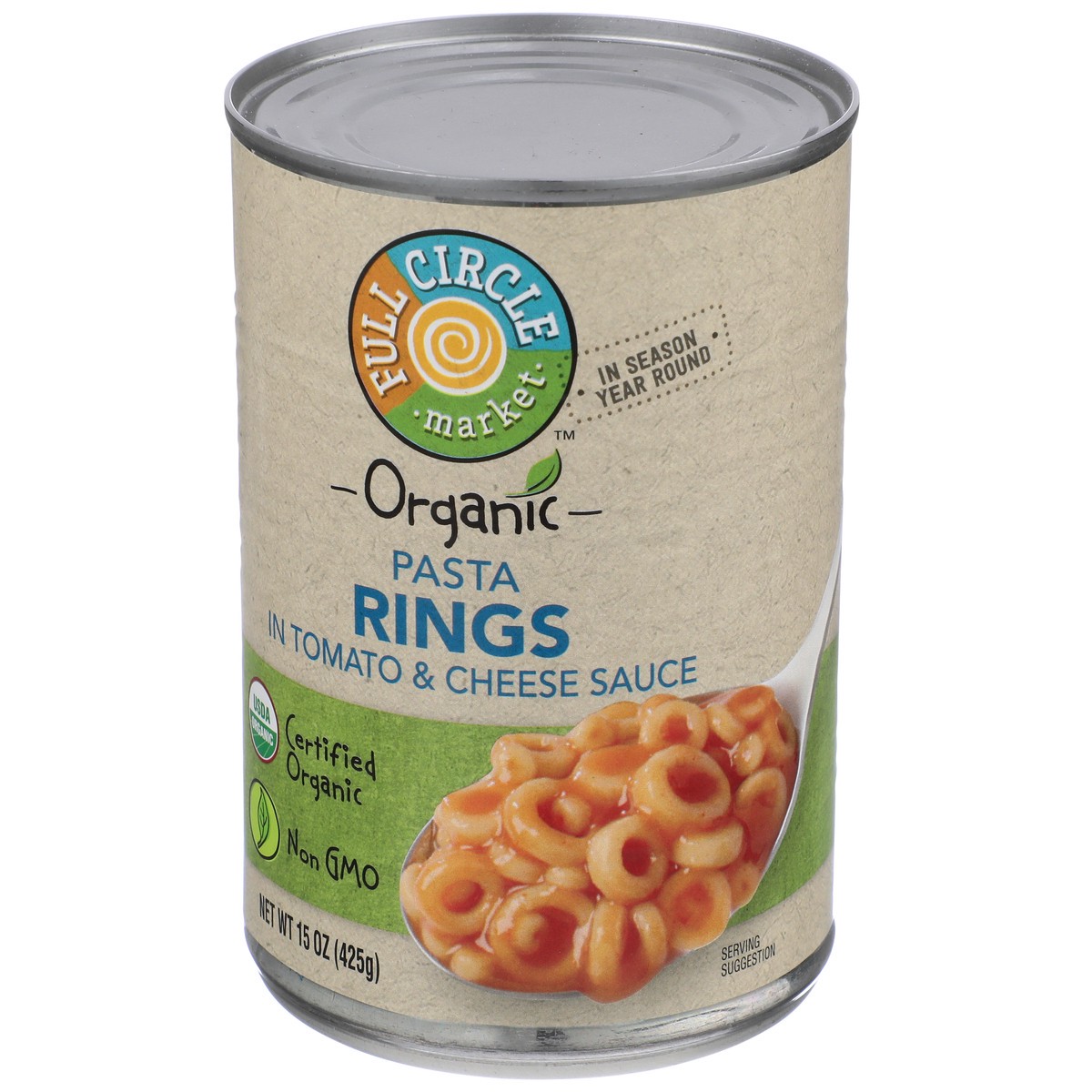 slide 5 of 9, Full Circle Market Pasta Rings In Tomato & Cheese Sauce, 15 oz