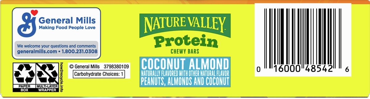 slide 4 of 9, Nature Valley Coconut Almond Protein Chewy Bars 5 ea, 5 ct
