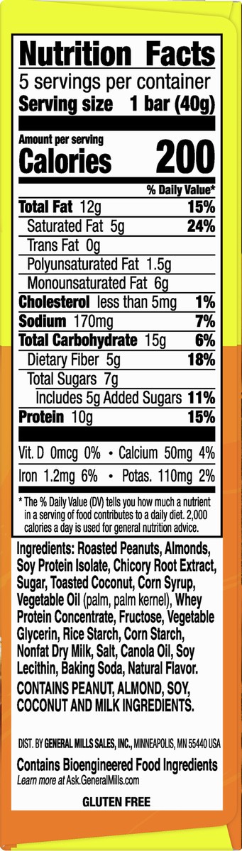slide 8 of 9, Nature Valley Coconut Almond Protein Chewy Bars 5 ea, 5 ct