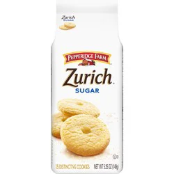 Pepperidge Farm Zurich Sugar Cookies, 5.25 Oz Bag
