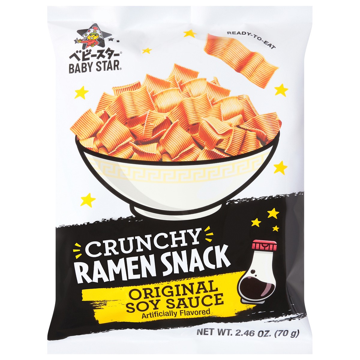 slide 3 of 13, Baby Star Crunchy Original Soy Sauce Ramen Snack 2.46 oz, 2.46 oz