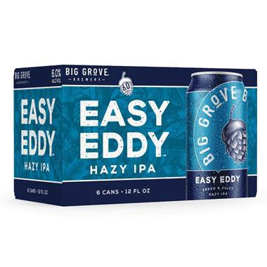 slide 1 of 1, Big Grove Brewery Easy Eddy Hazy IPA Beer - 6pk/12 fl oz Cans, 6 ct; 12 oz