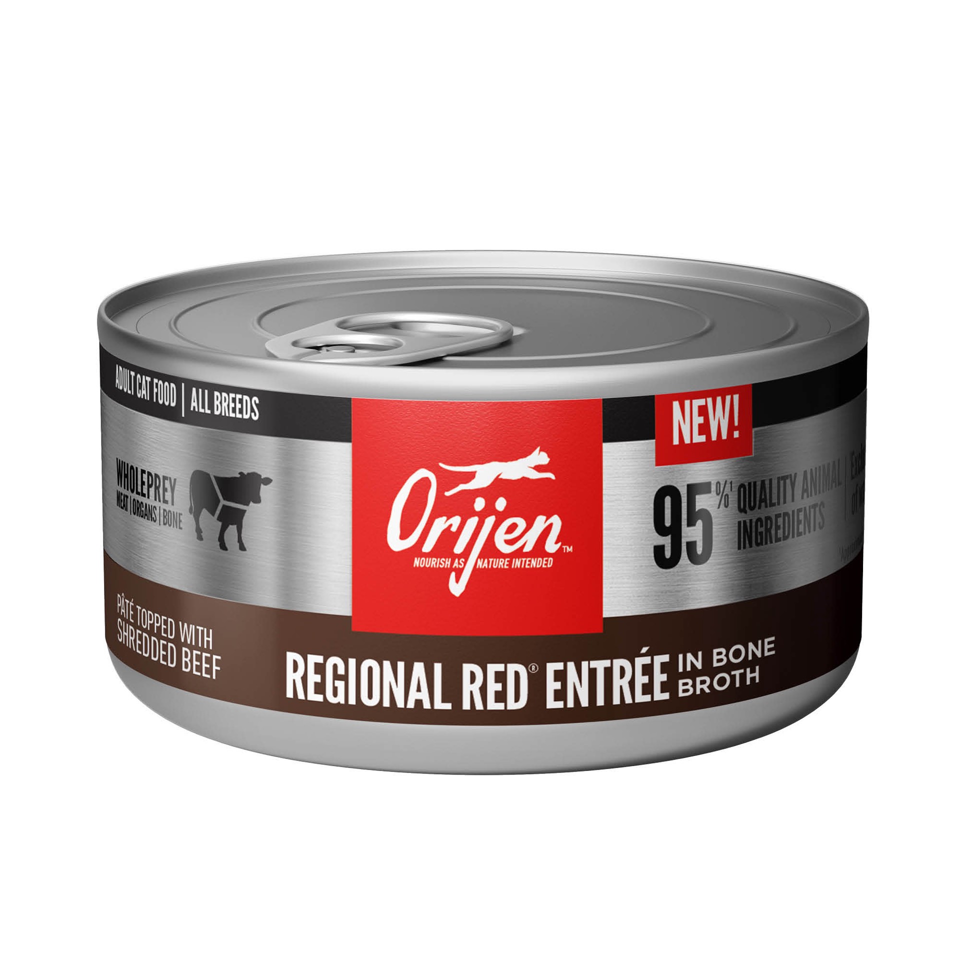 slide 1 of 4, ORIJEN Regional Red Entrée in Bone Broth, 3oz, case of 24 cans, 3 oz