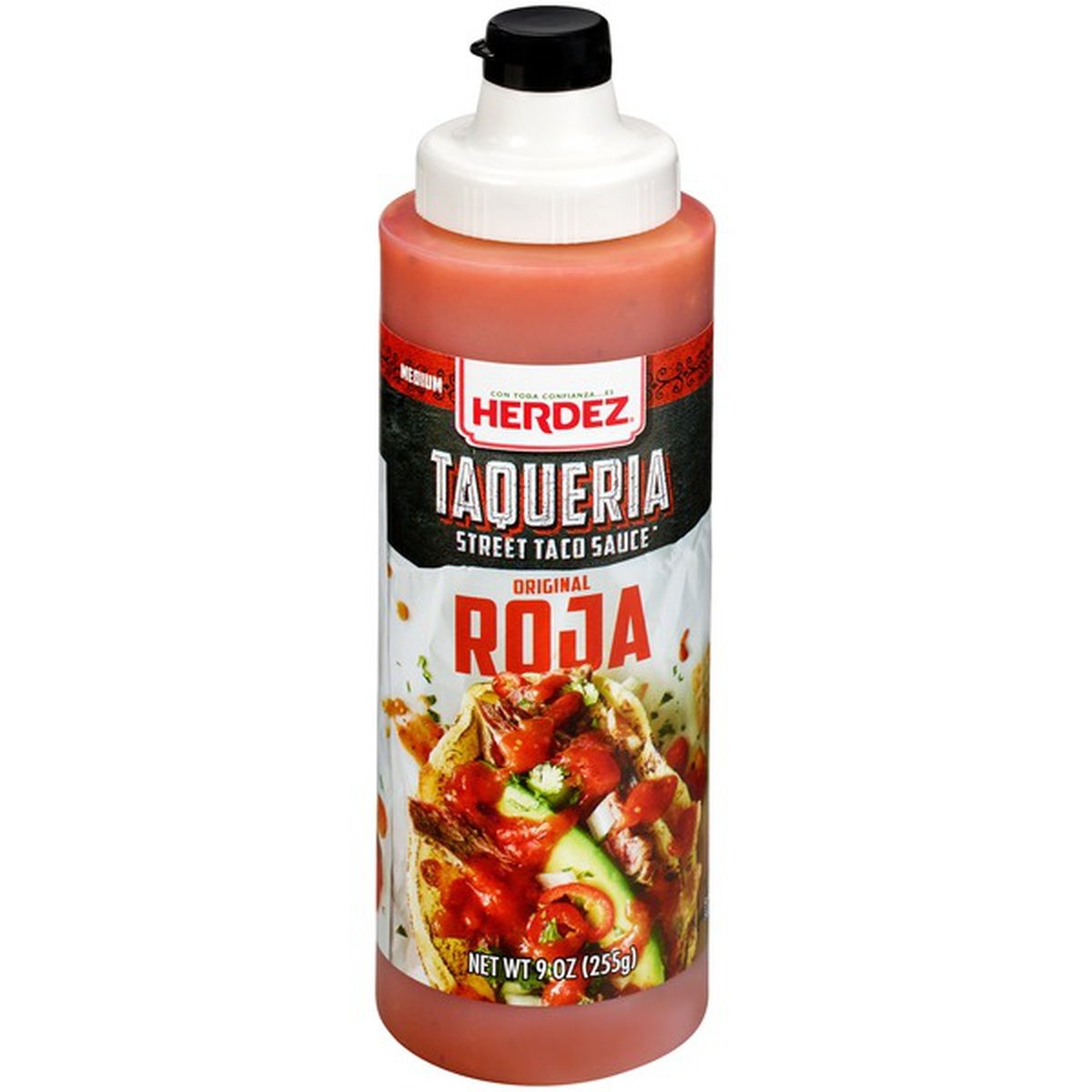 slide 1 of 1, Herdez Medium Original Roja Taqueria Street Taco Sauce, 9 oz