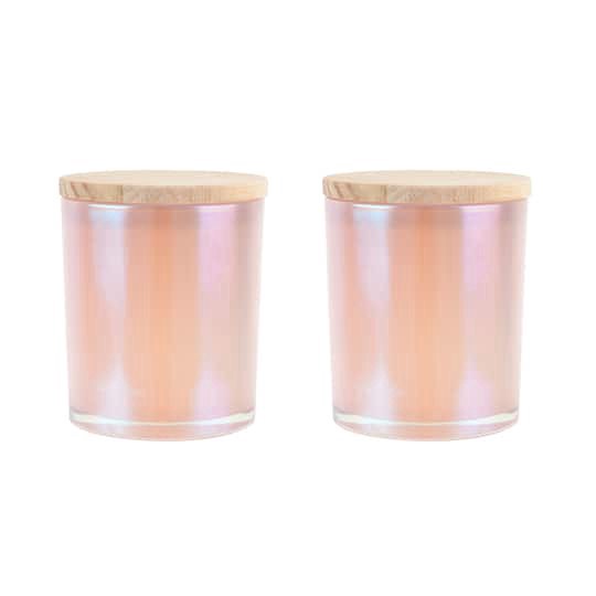 slide 1 of 3, 8oz. Iridescent Glass Candle Jars, 2ct. By Make Market, 2 ct