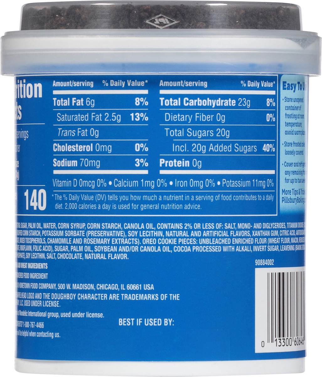 slide 5 of 9, Pillsbury Funfetti Vanilla Frosting with Oreo Cookie Pieces 15.6 oz, 15.6 oz