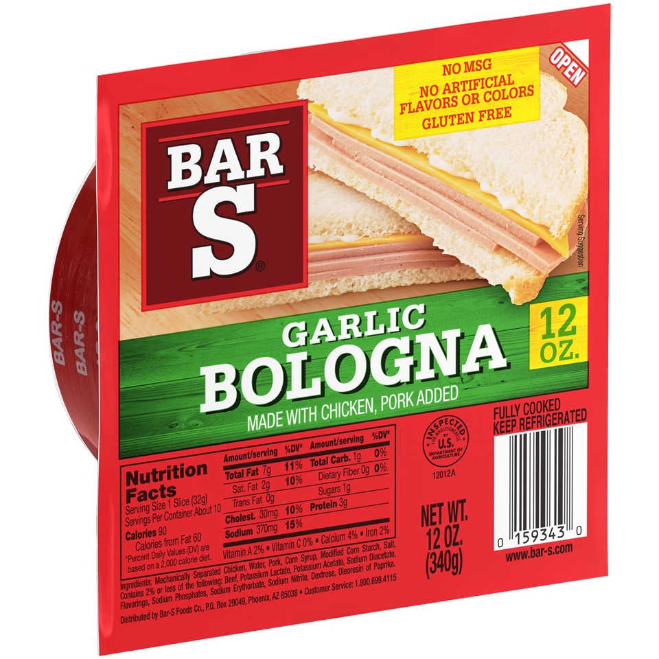 slide 2 of 7, Bar-S Garlic Bologna, 12 oz, 12 oz