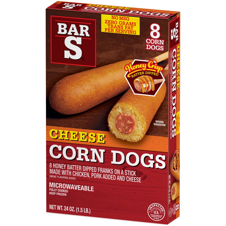 slide 3 of 7, Bar-S Corn Dogs, Cheese, Jumbo, 8 ct